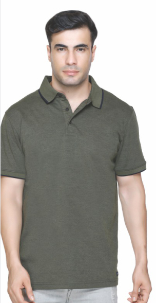 Winbarg Olive Melange Stretch Polo