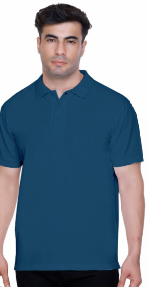 Winabarg Teal Cotton Poly Polo