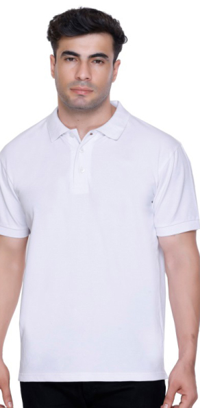 Winbarg White Cotton Poly Polo
