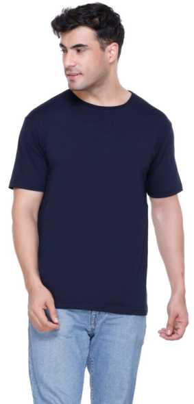 Winbarg Navy Stretch Crew Neck Polo