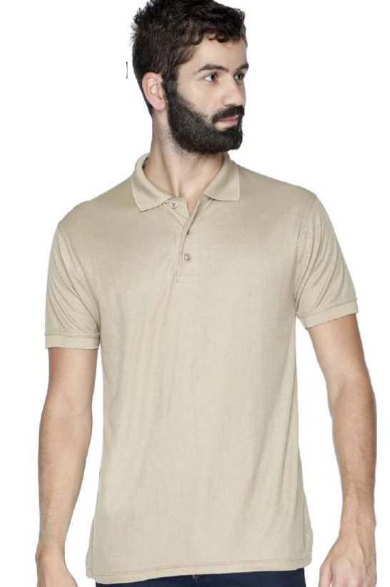 Desert Sand Ruffty Sports Polo