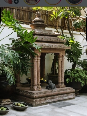 Stone Chatri Temple - Color: Pink