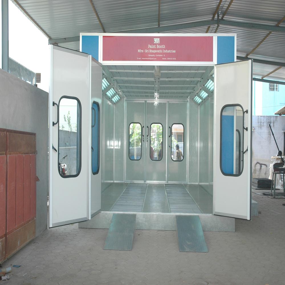 Liquid Paint Booth - Customized Size | Electric, White & Blue, Durable, 220 To 415 Voltage, 1 Year Warranty, Industrial Usage