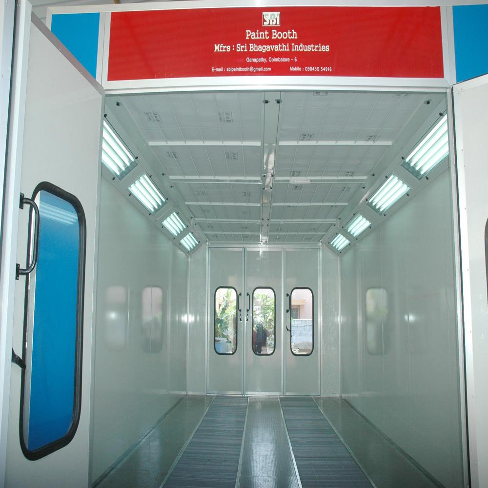 Liquid Paint Booth - Customized Size | Electric, White & Blue, Durable, 220 To 415 Voltage, 1 Year Warranty, Industrial Usage
