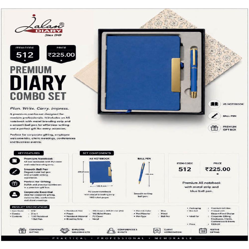 Jalan Item Code -512 Premium Diary Combo Set
