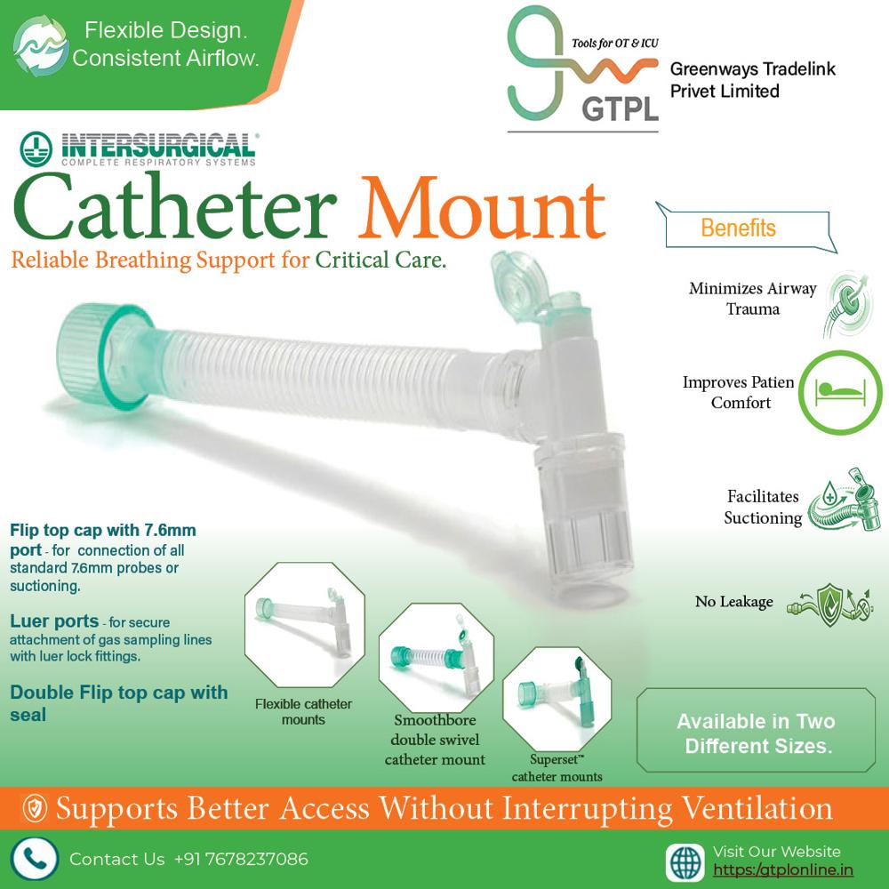Intersurgical Double Swivel Catheter Mount - Accuracy: High Seal Integrity