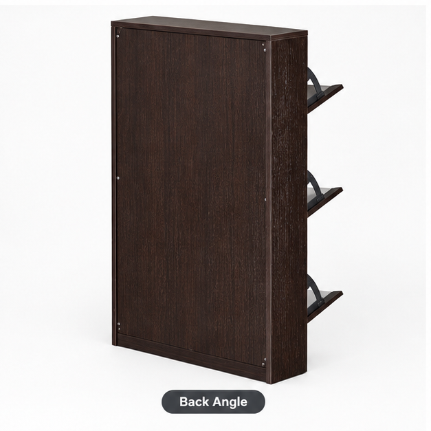 Shoe Racks - Engineered Wood 30x12x24 Inches, Natural Matte Finish | 3-shelf Multi-tier Storage, Water Resistant, Handcrafted
