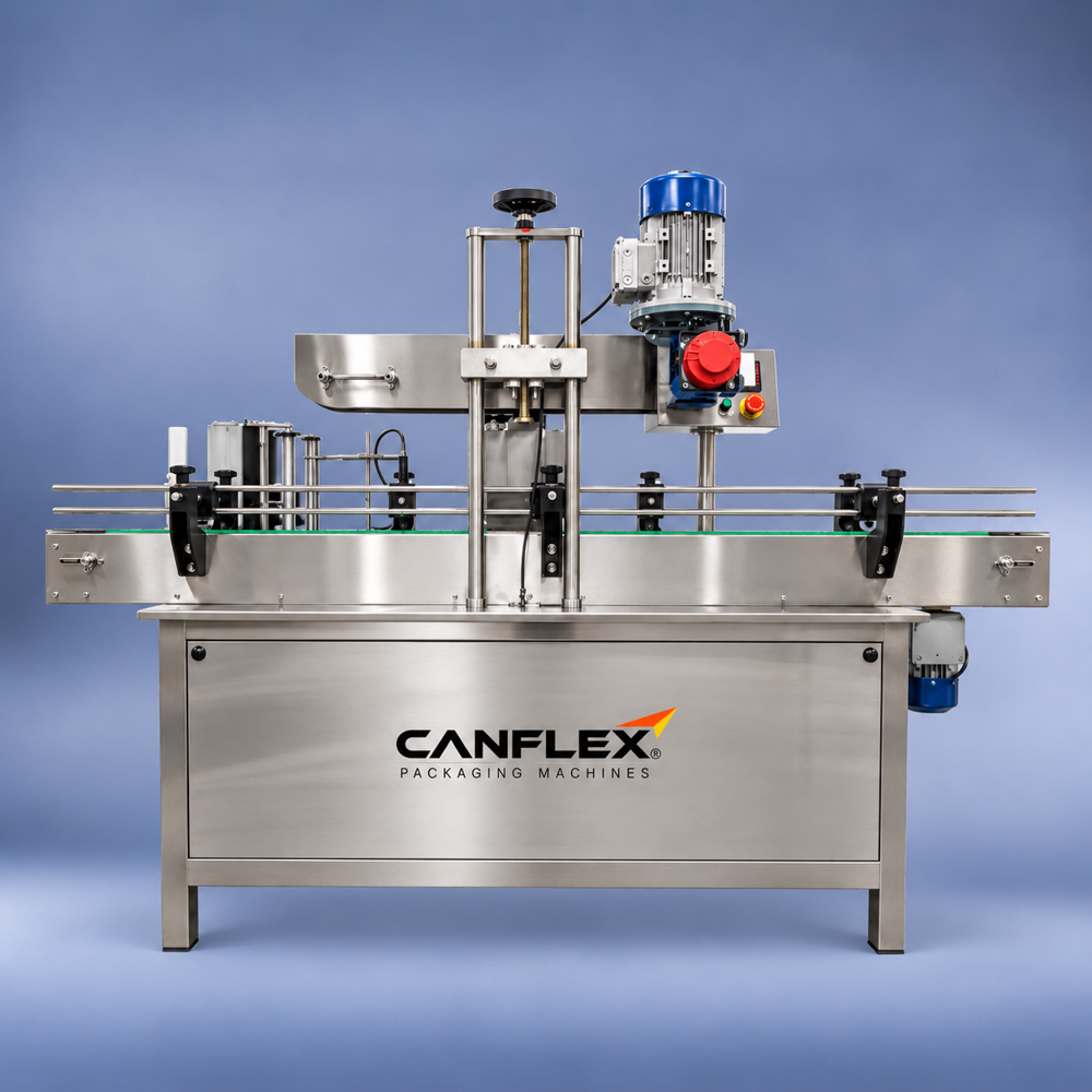 Sticker labelling machine for flat bottle 