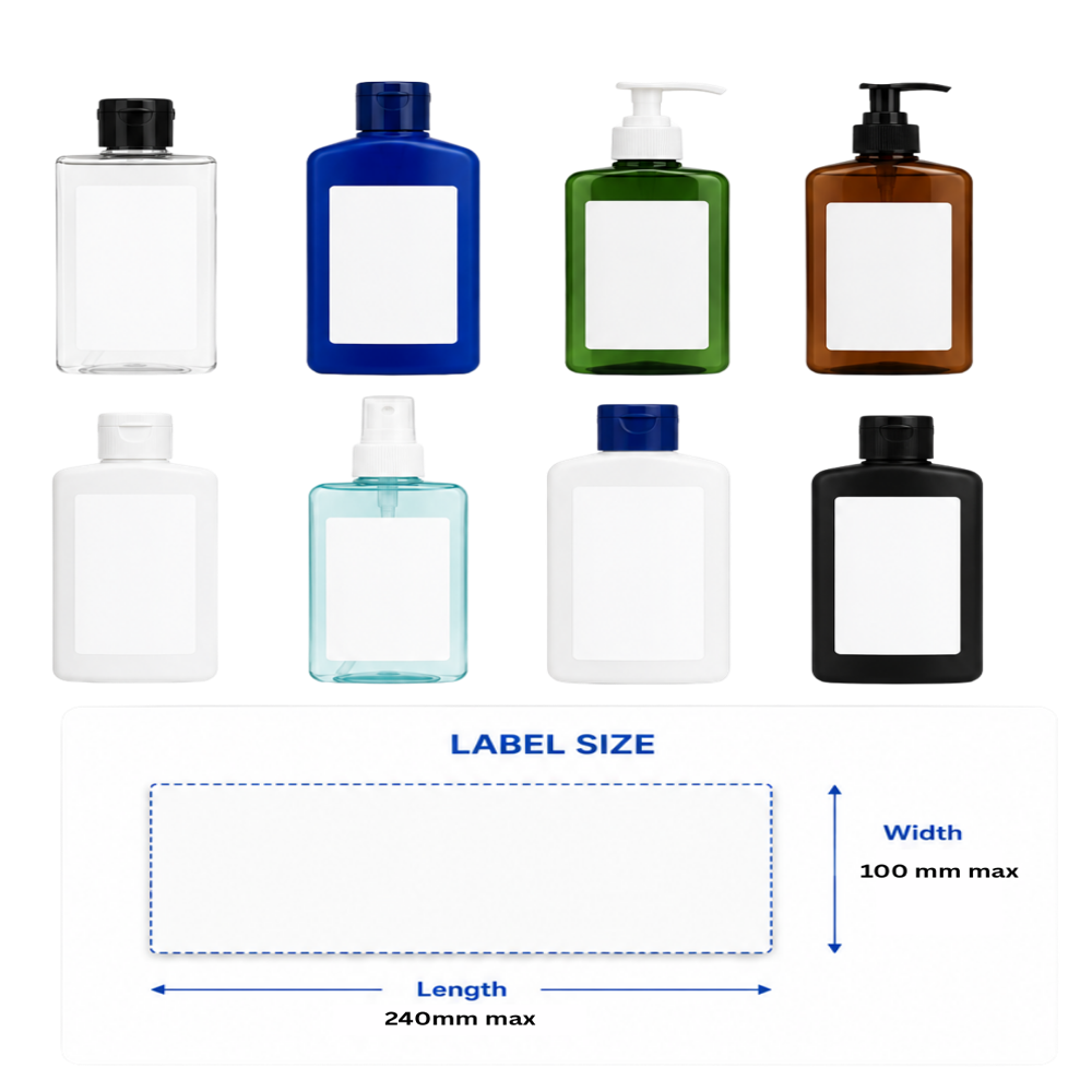 Sticker labelling machine for flat bottle 