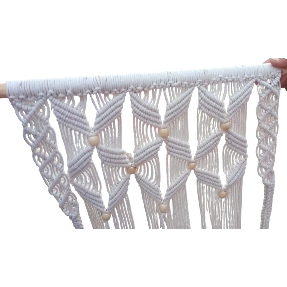 Handmade Off White Cotton Macrame Wall Hanging