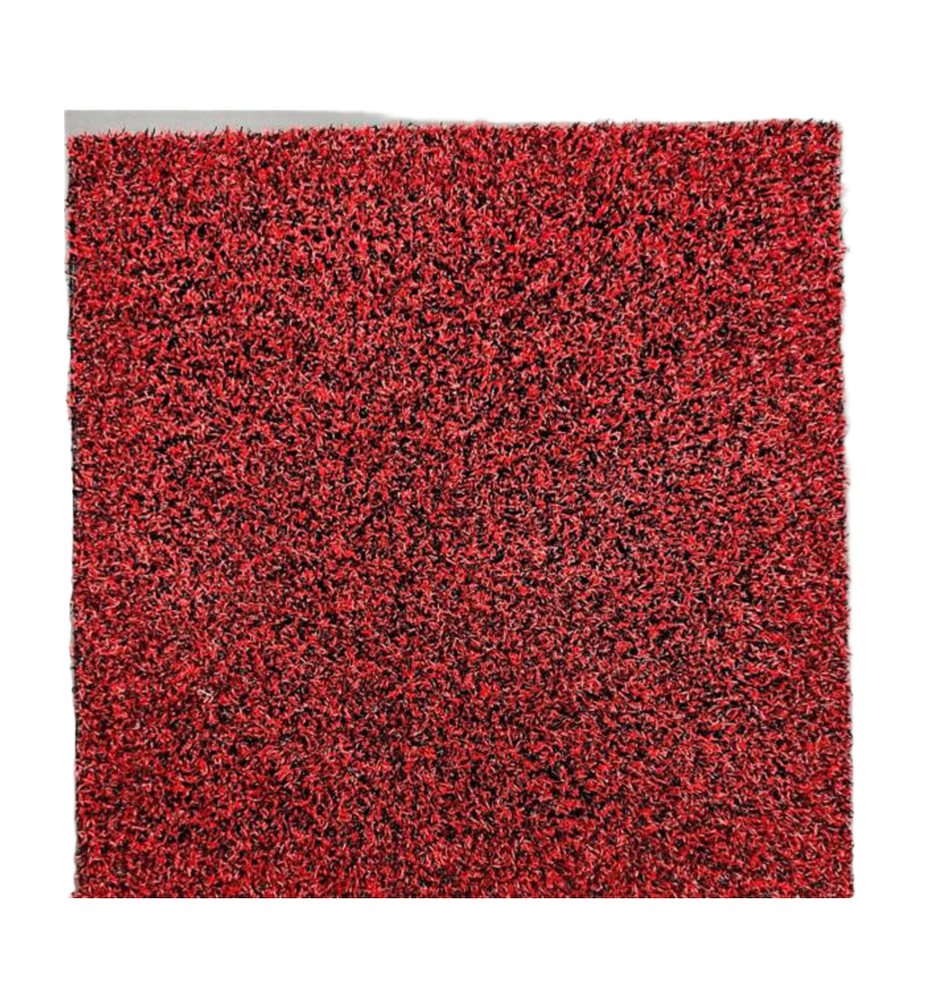 Red And Black Looped PVC Cushion Mat
