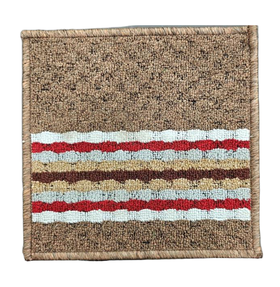 Textured Brown Floor Mat