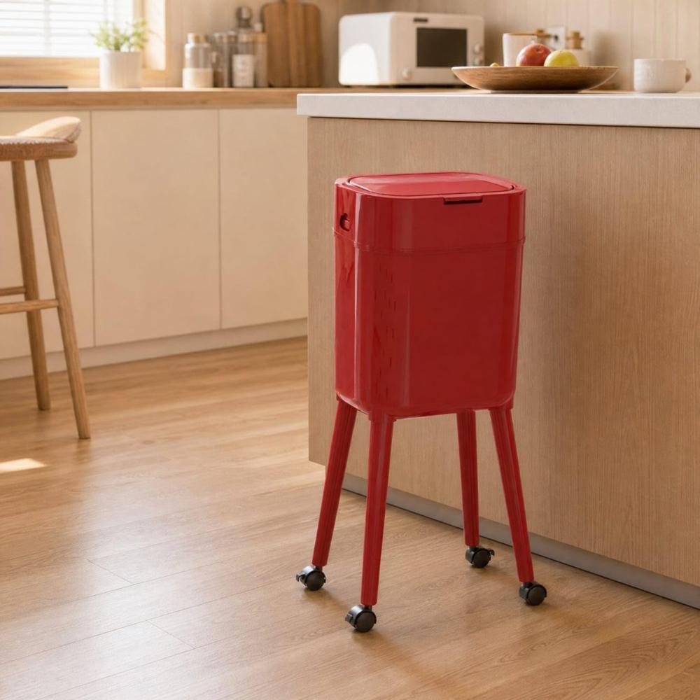 Plastic Waste Bin With Wheels