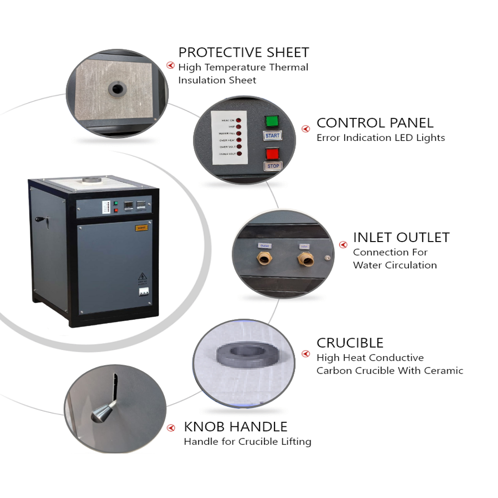 Induction Based Silver Melting Machine 2 Kg.In Three Phase