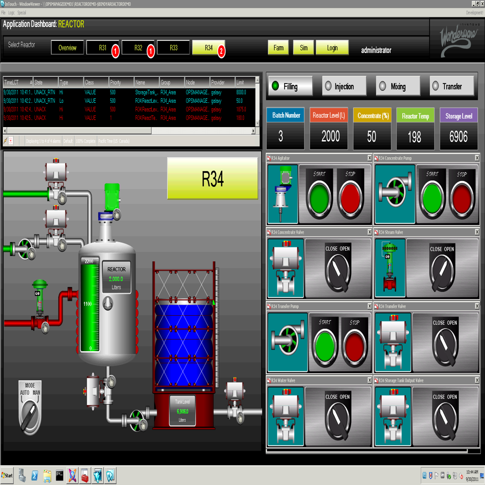 Wonderware Intouch Scada - Application: Industrial