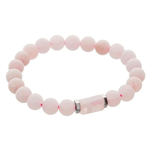 Rose Quartz Tumbler Bracelet for Women Mens Gifts - Protection Healing Crystal Bracelet  8mm Gemstone Beaded Adjustable