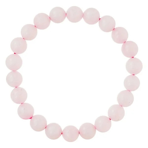 Rose Quartz Bracelet for Women Mens Gifts - Protection Healing Crystal Bracelet - 8mm Gemstone Beaded Adjustable