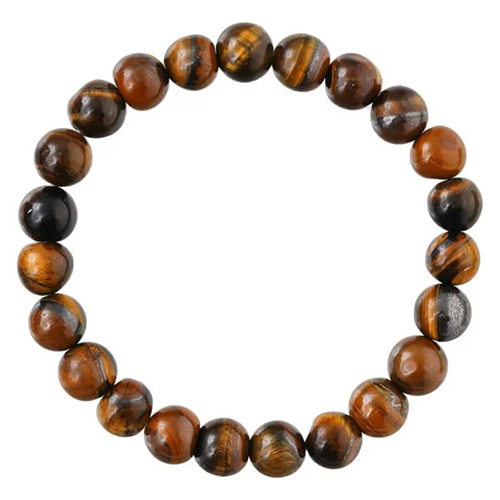 Tiger Eye Bracelet for Women Mens Gifts - Protection Healing Crystal Bracelet - 8mm Gemstone Beaded Adjustable