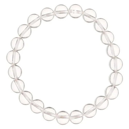 Clear Quartz Bracelet for Women Mens Gifts - Protection Healing Crystal Bracelet - 8mm Gemstone Beaded Adjustable