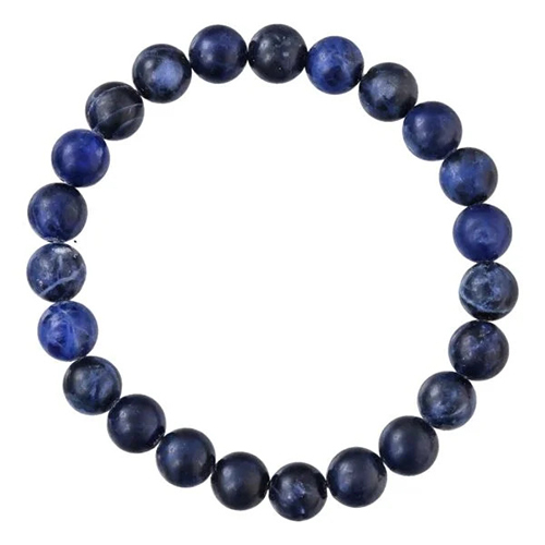 Blue Sodalite - Stone of Wisdom - Handmade Yoga Stretch Elastic Bracelet Natural Stone Crystal Healing Power Energy Gifts for Unisex Adult 8mm Gemstone