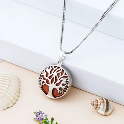 Crystal Tree of Life Pendant Simple White crystal Mineral Jewellery for Men Women Pendulum Necklace Family Tree Necklace Tree of Life Gemstone White crystal
