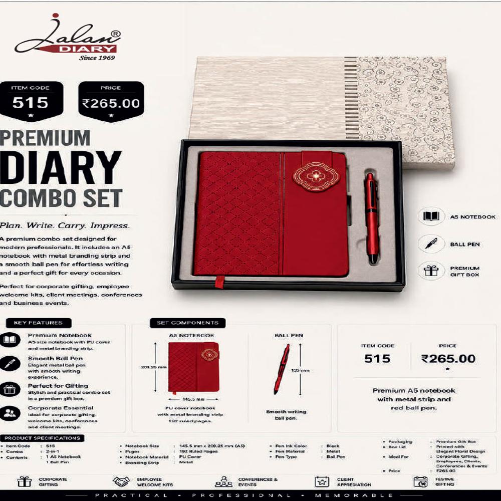 Jalan Item Code -515 Premium Diary Combo Set