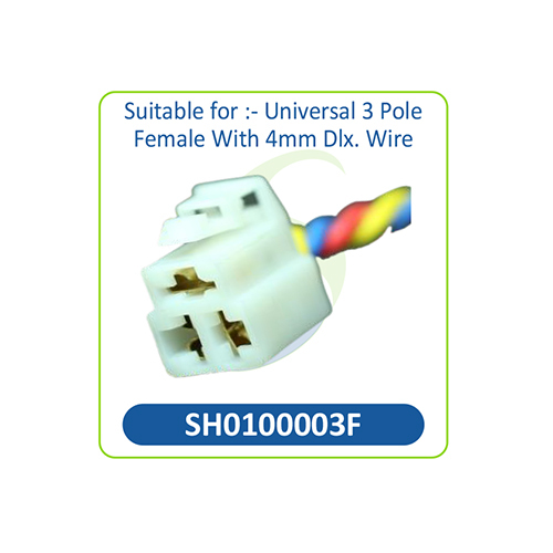SH0100003F Universal 3 Pole Female Connector