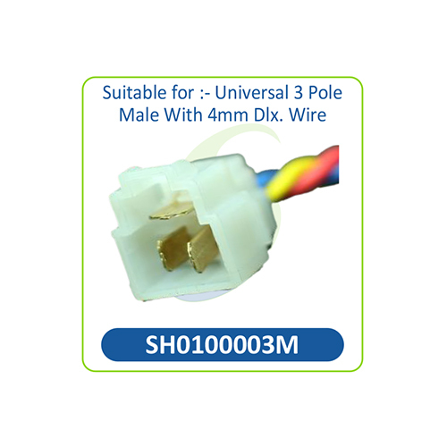 SH0100003M Universal 3 Pole Male Connector