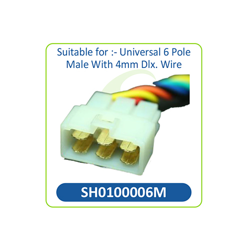 SH0100006M Universal 6 Pole Male Connector