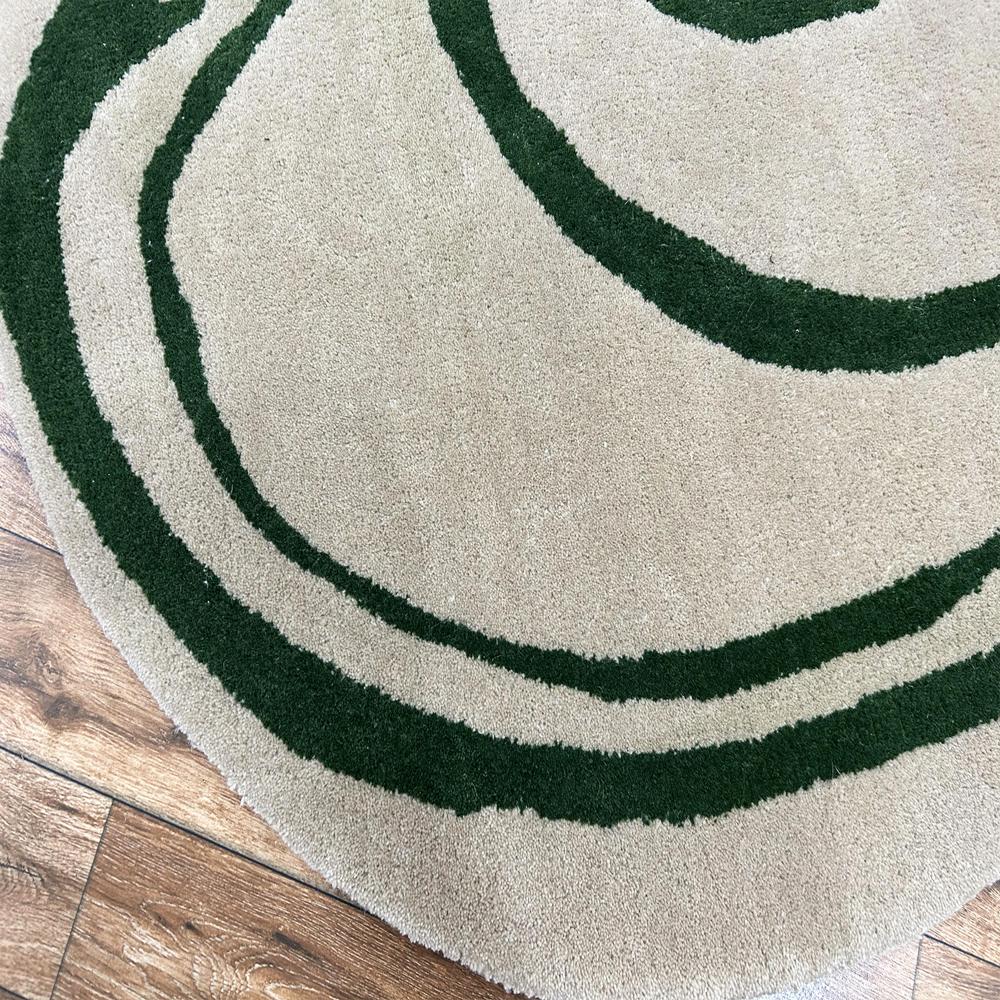 Irregular Shape Hand Tufted Wool Rug Custom Designer Area Rug