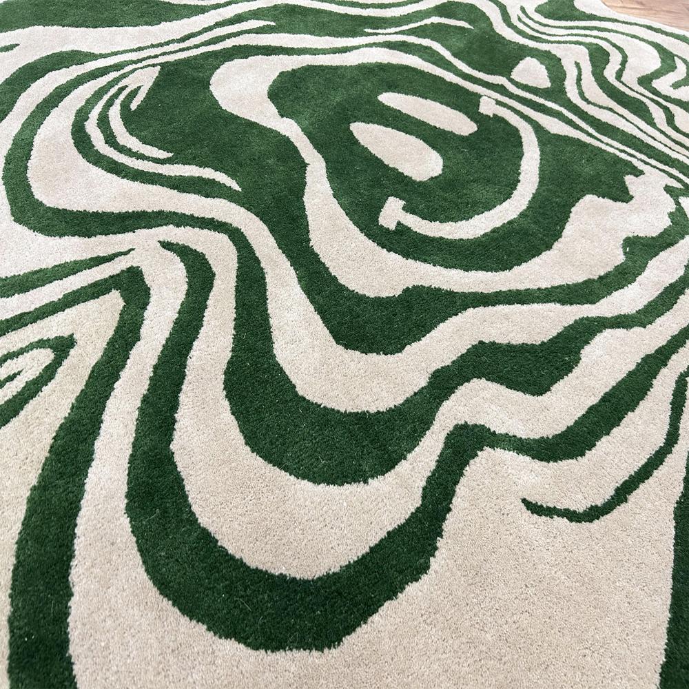 Irregular Shape Hand Tufted Wool Rug Custom Designer Area Rug