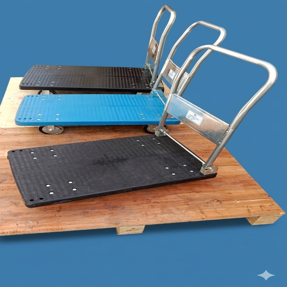 Crown Power Platform Trolley Bye 1 Get 1 Free - Color: Black