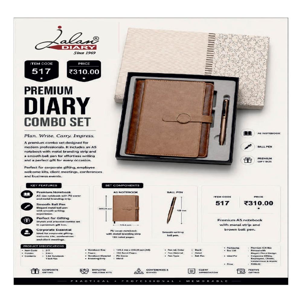 Jalan item Code -517 Premium Diary Combo Set
