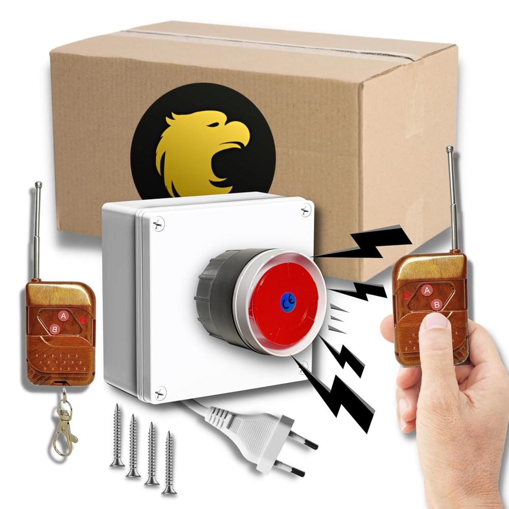 OldArc RS2 Remote Control Alarm Kit 2 Wireless Remote Alarm, Old Age People Panic Alarm Button  Dual Mode   Remote Panic Alarm  Call Bell 300m Loud Hooter Emergency Siren for Home Dukaan Jewellery