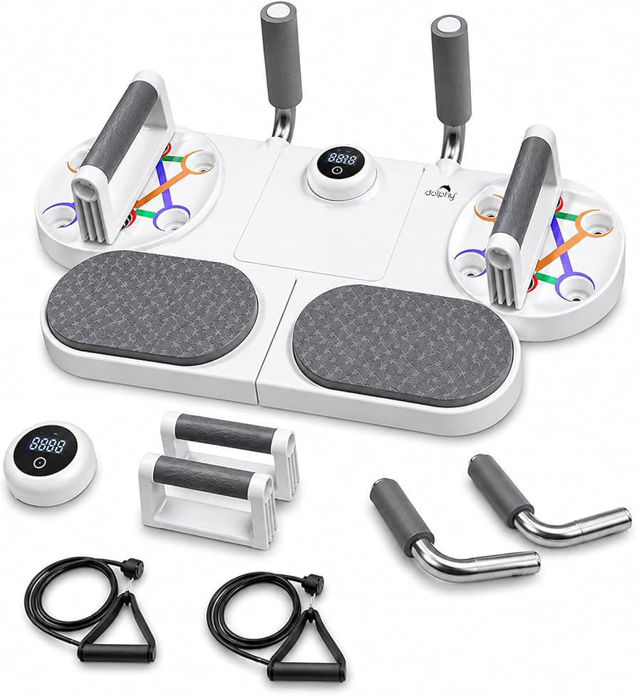 3 in 1 Muscles Exercise Push Up Board with Resistance Bands