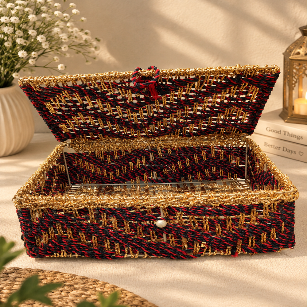 Multicolor Jute Boxes - Color: Multi- Color