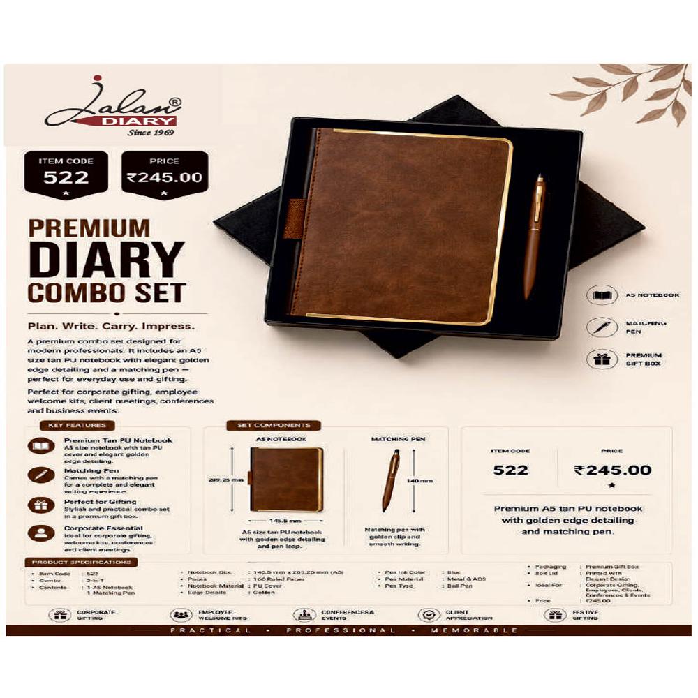 Jalan Item Code -522 Premium Diary Combo Set