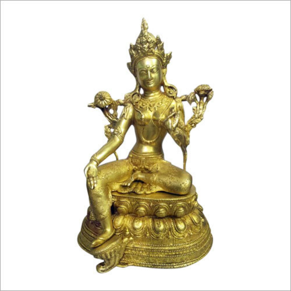 Brass Statue - Polished Finish | Handcrafted Brass Sculpture Of Hindu Deities, Ideal For Collectibles And Gifts