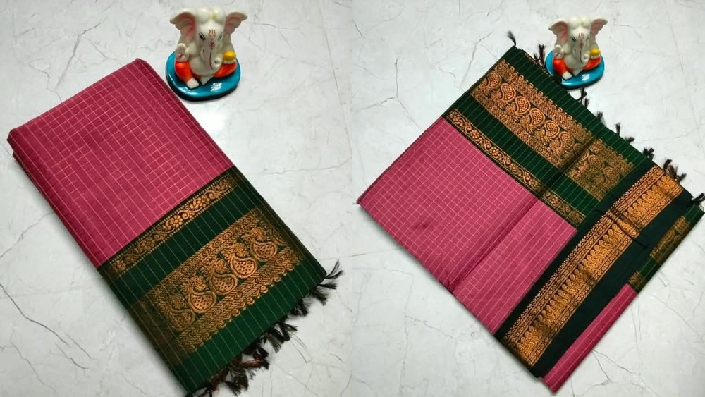 Kalyani Check Cotton Sarees - Color: Multicolor