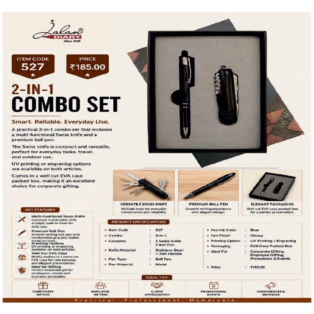 Jalan Item Code -527 2-in-1 Combo Set - Color: Black