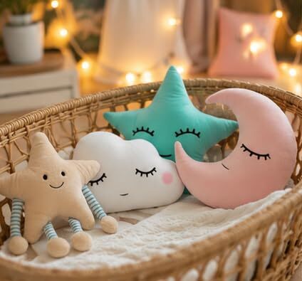 Cute Shaped Stuffed Cushion Set Of 4 Pcs