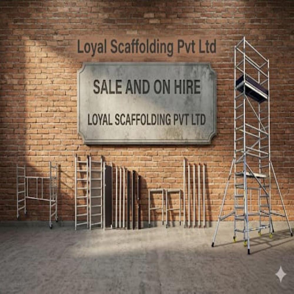 Slim Aluminium Scaffolding Tower - Color: Silver
