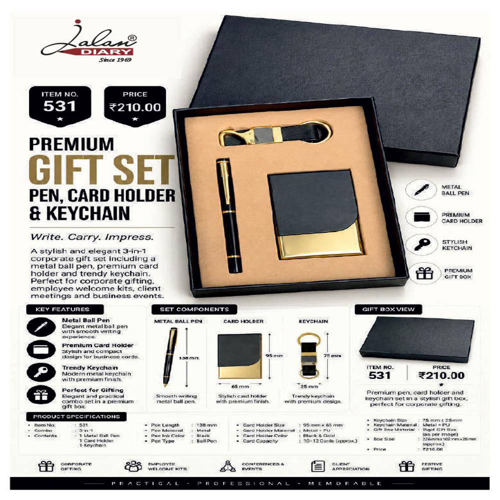 Jalan Item Code -531 Premium Gift Set - Color: Black