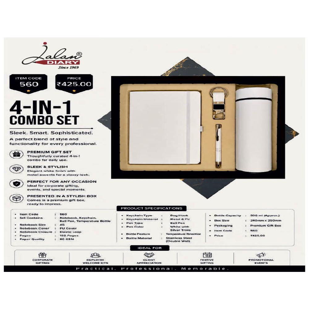 Jalan Itemcode-560 4-in-1 Combo Set - Color: White
