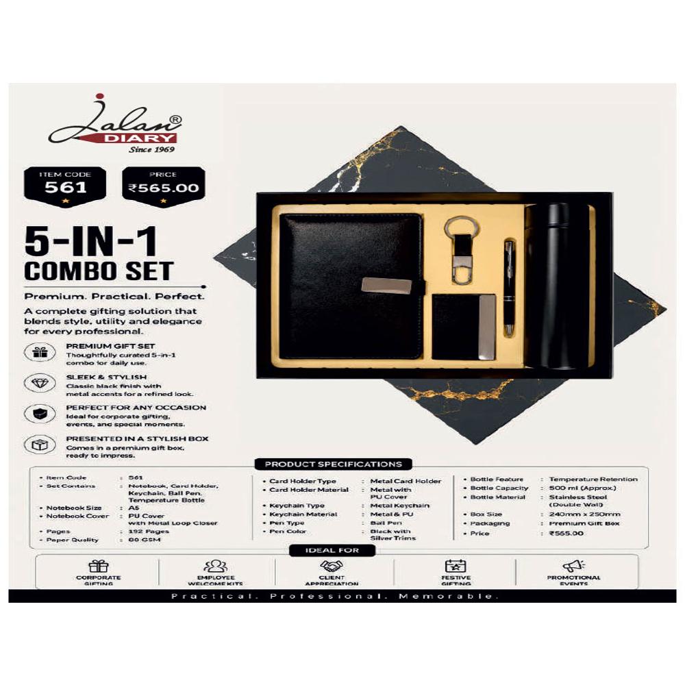 Jalan Itemcode-561 5-in-1 Combo Set - Color: Black