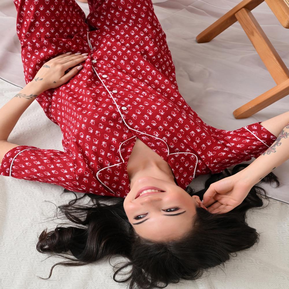 Cotton Suit - Color: Red