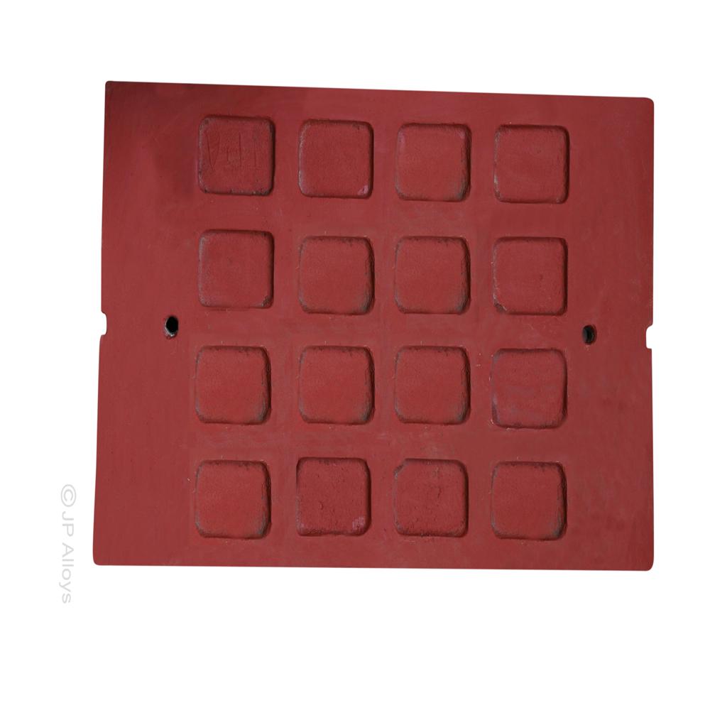 Jaw Plate Plain - Steel Material, Red Color - Painted Surface Treatment