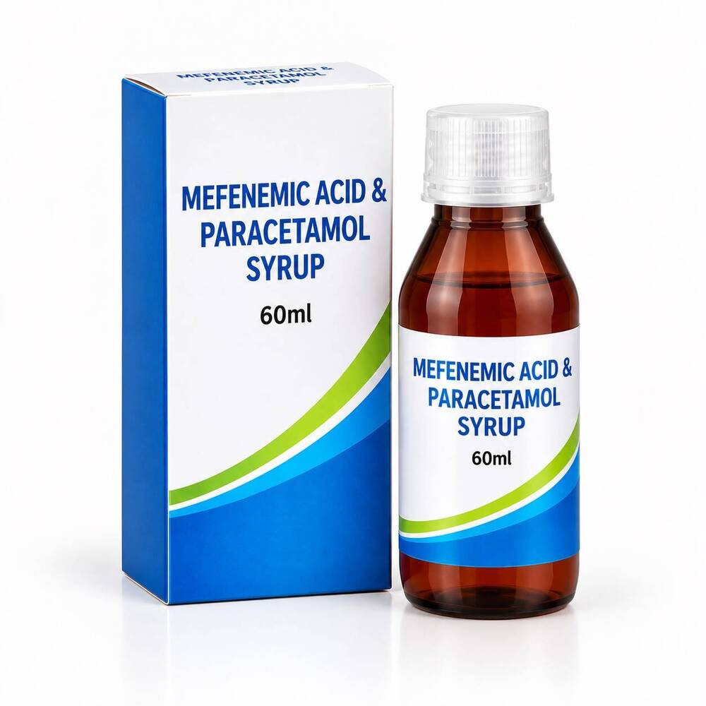 60 ml Mefenamic Acid and Paracetamol Syrup