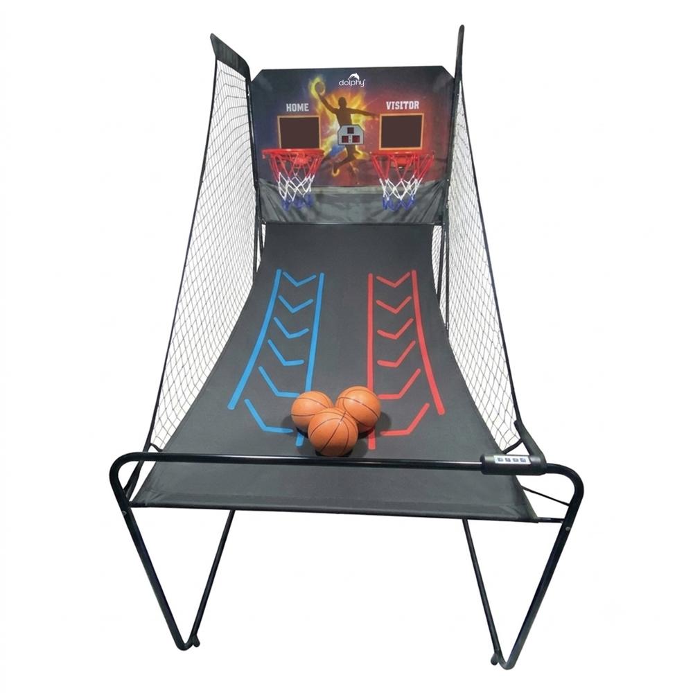 8-Mode & 2 In 1 Automatic Folding Hoop Arcade Basketball Game - Dimension (L*W*H): 110*39*205 Centimeter (Cm)