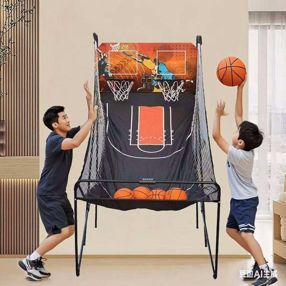 8-Mode & 2 in 1 Automatic Folding Hoop Arcade Basketball Game